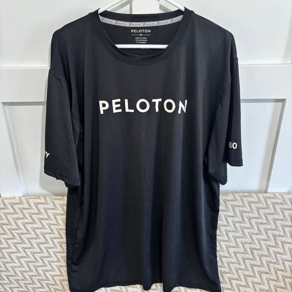 Peloton Men's Century Club 100th Ride Graphic Short Sleeve Shirt Black Size 3XL